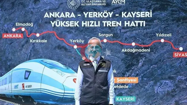 Transport vaziri Uralogʻlu: Anqara va Kayseri oʻrtasidagi vaqt YHT tomonidan 1 soat 45 daqiqaga qisqartiriladi