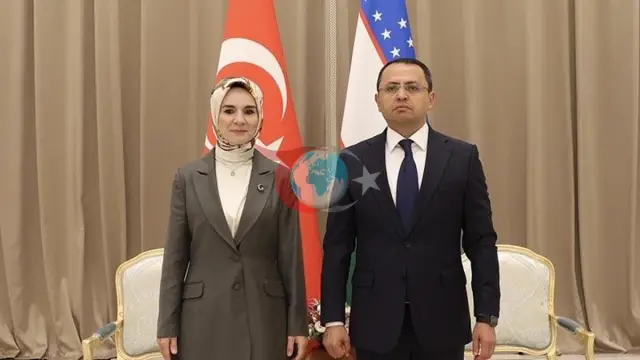 Bakan Mahinur Özdemir Göktaş, Özbekistanlı Danışman Mansurbek Olloyorov ile Semerkant'ta Görüştü