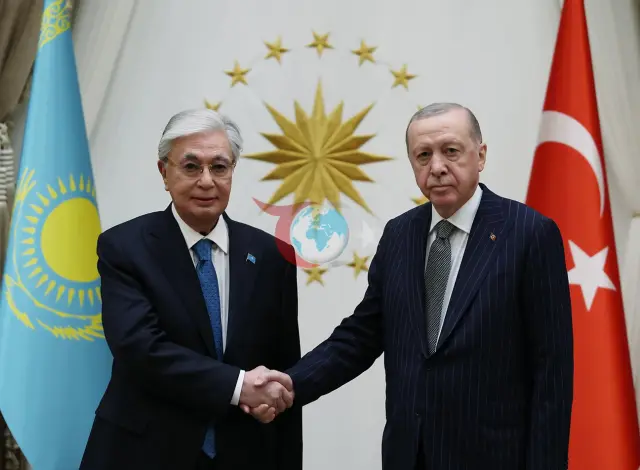 Cumhurbaşkanı Erdoğan, Kazakistan Cumhurbaşkanı Kasım Cömert Tokayev'i Cumhurbaşkanlığı Külliyesinde Ağırladı