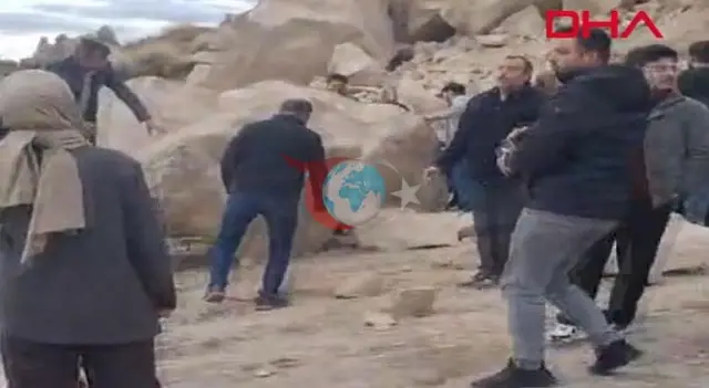Kapadokya Göreme Açık Hava Müzesi girişinde peribacası çöktü: Ölü ve yaralılar var