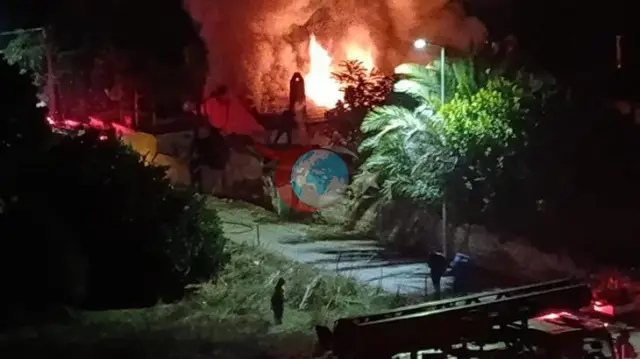 Aydın Nazilli'de sobadan çıkan yangın bir evi küle çevirdi