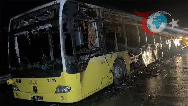 İstanbul'da İETT Otobüsünde Korkutan Yangın