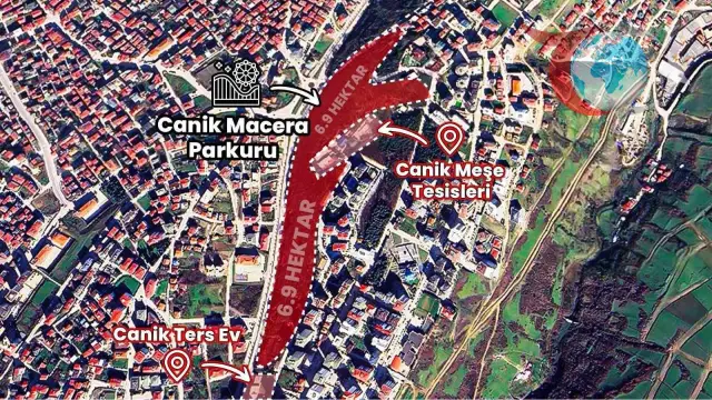 Samsun’un Canik ilçesinde dev macera parkı inşa ediliyor