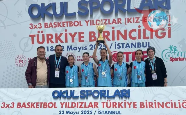 Ahmetli Gazi Ortaokulu Basketbol Takımı Türkiye İkincisi Oldu