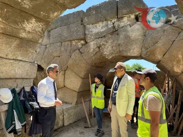 Filyos Beldesindeki Tios Antik Kenti Kazılarına Kaymakam Adem Kaya’dan Ziyaret