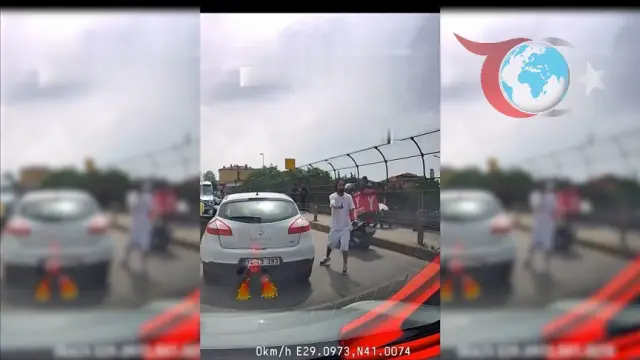 İstanbul'da Tuhaf Kavga: Sürücü ile Karayolu Çalışanı Arasında Tüp ve Bıçakla Kavga