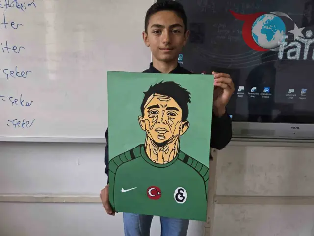 Ortaokul Öğrencisi Fernando Muslera’yı Resmetti ve Hayali