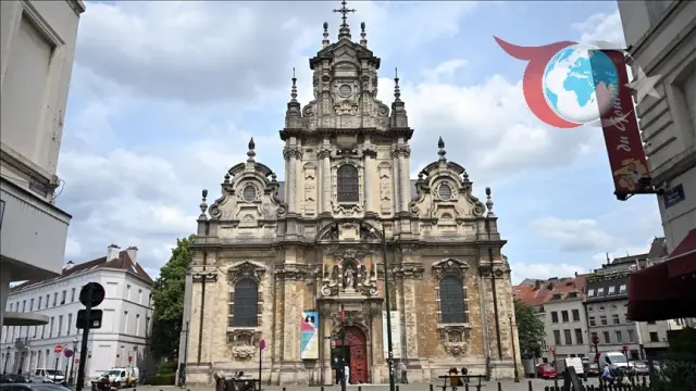 Brüksel'deki Beguinage Kilisesi'nde Gazze İçin Dayanışma Eylemi