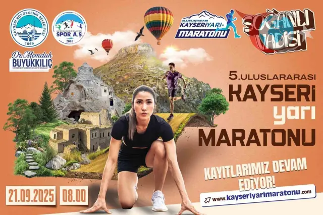 Kayseri Yarı Maratonu'nda Soğanlı Vadisi Temasıyla Heyecan Dorukta