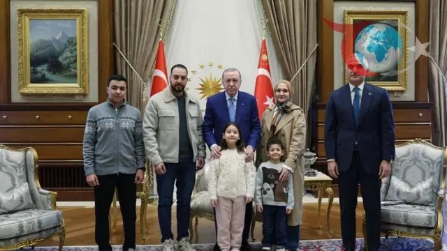 Erdoğan, Gazze'deki Trajik Olayın Kurbanı Filistinli Ailenin Yaralarını Sarmaya Çalışıyor