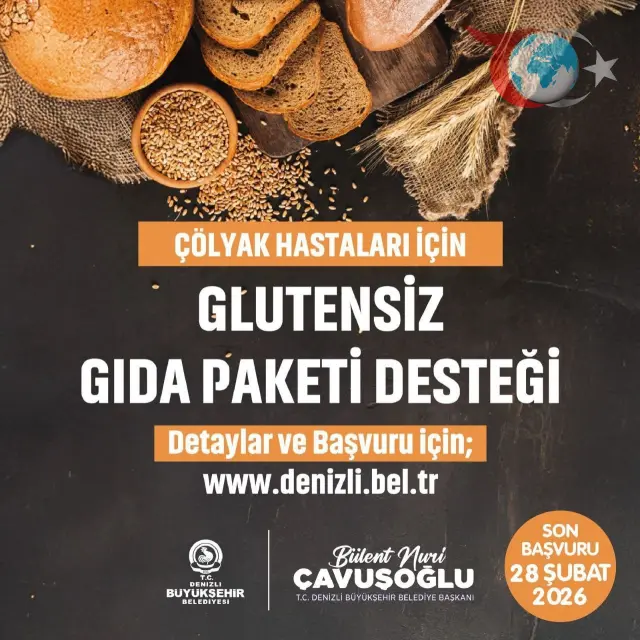 Denizli'de Çölyak Hastalarına Glütensiz Gıda Desteği Başlıyor