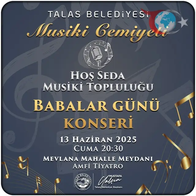 Talas Belediyesi’nden Babalar Günü’ne Özel Türk Sanat Müziği Konseri