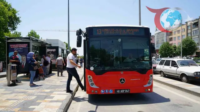 Kahramanmaraş'ta Bayramda Ücretsiz Toplu Taşıma Hizmeti Yoğun İlgi Gördü