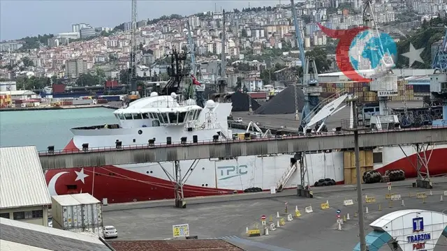 Trabzon Limanı'nda Sismik Araştırma Gemisi Hazırlıkları Başladı