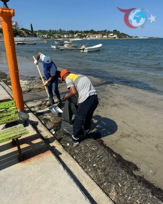 Mavişehir Sahili'nde Didim Belediyesi'nden Örnek Temizlik Çalışması