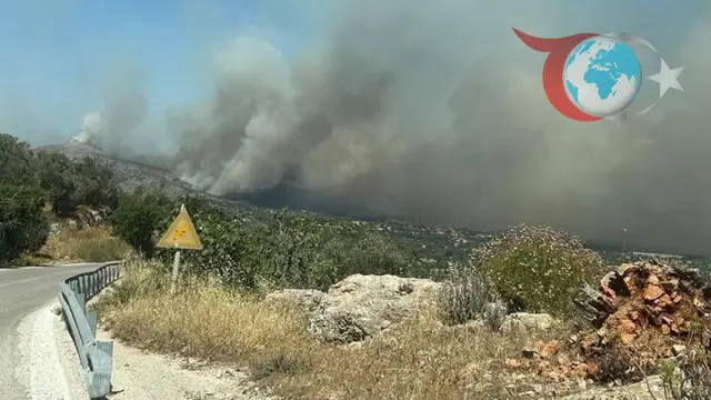 Sakız Adası'nda Devam Eden Orman Yangını: Şüpheler Kundaklama Üzerine Yoğunlaşıyor