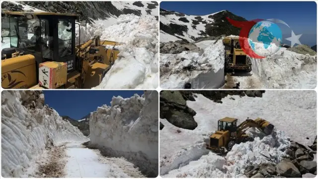 Rize Yaylalarına Ulaşım İçin Zorlu Kar Temizliği