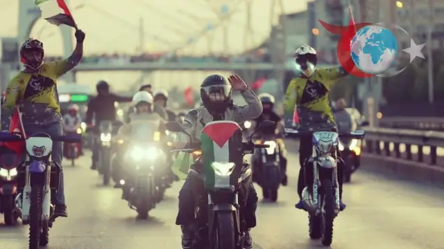 Kayseri'de Motosiklet Tutkunlarından Anlamlı Konvoy: Filistin ve Doğu Türkistan'a Destek