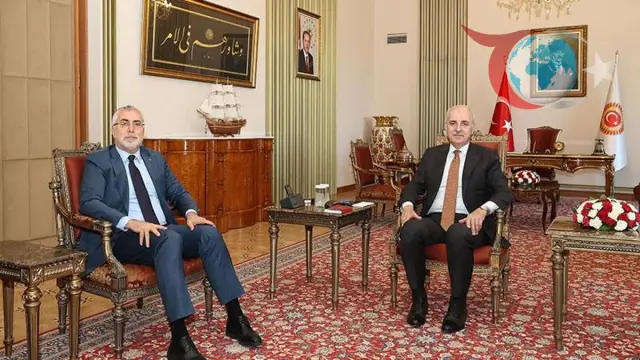 TBMM Başkanı Numan Kurtulmuş, Çalışma Bakanı Vedat Işıkhan'ı Ağırladı