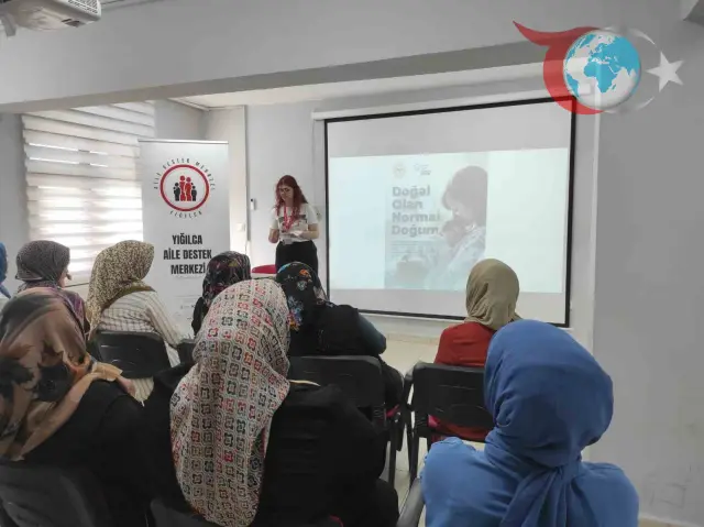 Düzce Sağlık Müdürlüğü'nden Yığılca'da Doğal Doğum Eğitimi