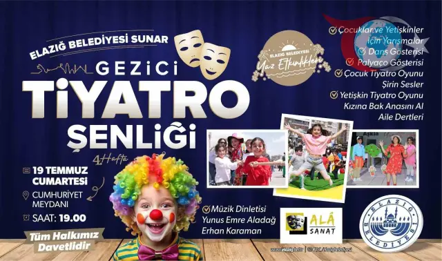 Elazığ'da Yaz Etkinlikleri: Tiyatro ve Müzik Şöleni Başlıyor