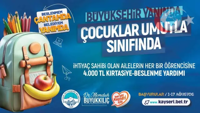 Kayseri'de Eğitim Desteği: Her Öğrenciye 4 Bin TL Yardım!