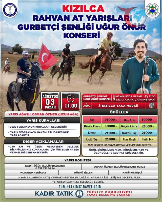 Tavas'ta Unutulmaz Bir Festival: Rahvan At Yarışları ve Gurbetçi Buluşması
