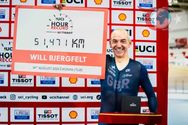 William Bjergfelt, Konya Velodromu'nda Dünya Saat Rekorunu Kırdı
