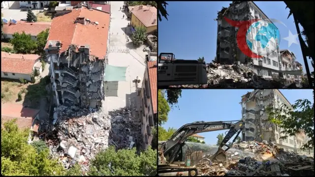 Balıkesir'de Güvenli Yıkım: Tehlike Oluşturan Bina Kontrol Altında Yıkılıyor