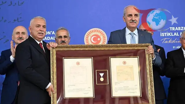 Trabzon’a Tarihi İstiklal Madalyası Takdim Edildi