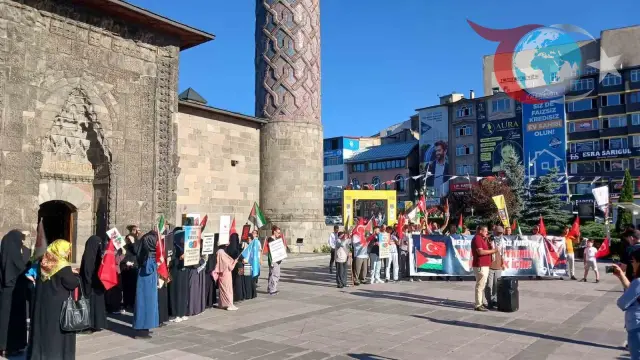 Erzurum'da Sağlık Çalışanlarından Gazze'ye Destek Yürüyüşü