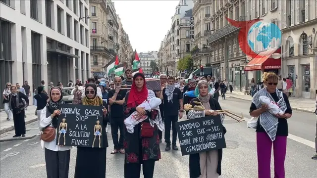 Paris'te Filistin İçin Yükselen Sesler