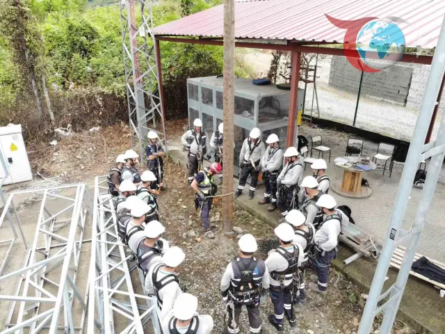 Çoruh EDAŞ'tan Yüksekte Güvenli Çalışma Eğitimi