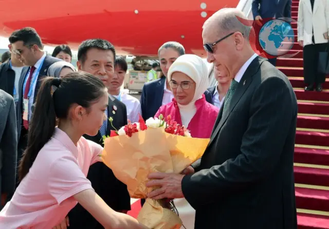 Erdoğan ve Eşi, Şanghay İşbirliği Zirvesi İçin Tianjin'de