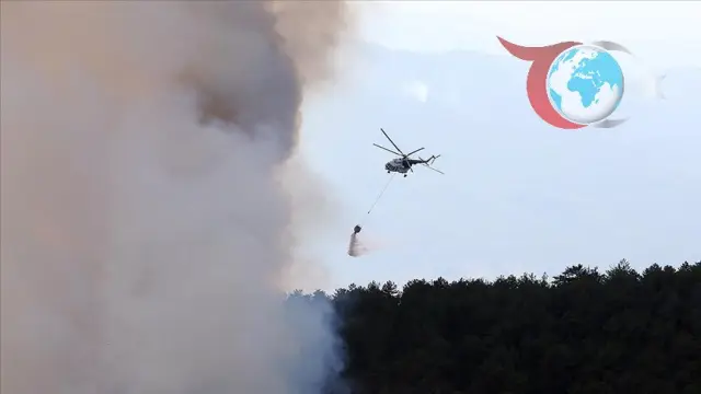 Kastamonu-Karabük Sınırındaki Orman Yangınları Mücadele Ediliyor