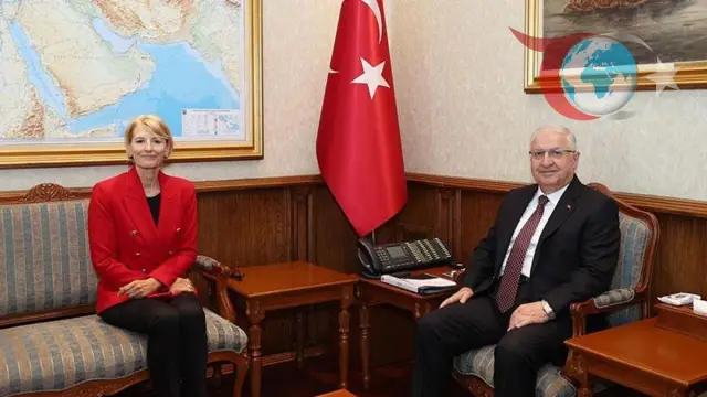 Milli Savunma Bakanı Yaşar Güler, İngiltere'nin Ankara Büyükelçisi Jill Morris ile Bir Araya Geldi