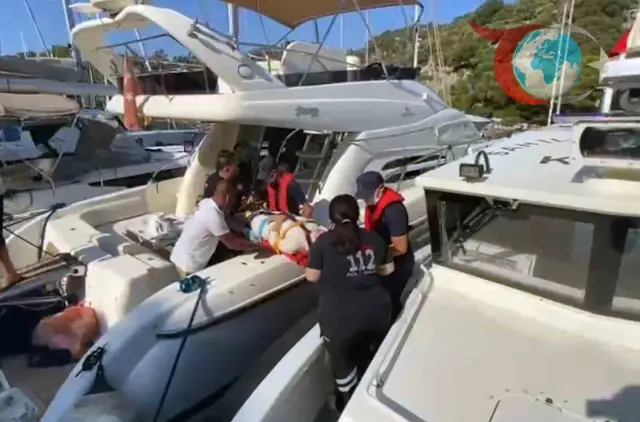 Muğla Dalaman'da Yaralanan Yat Yolcusuna Acil Yardım