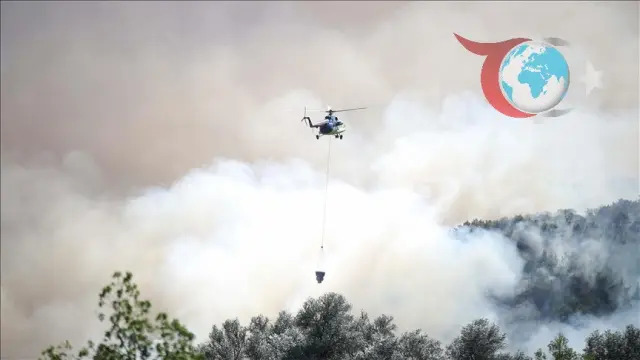 Muğla ve Antalya'da Orman Yangınlarıyla Mücadele Devam Ediyor