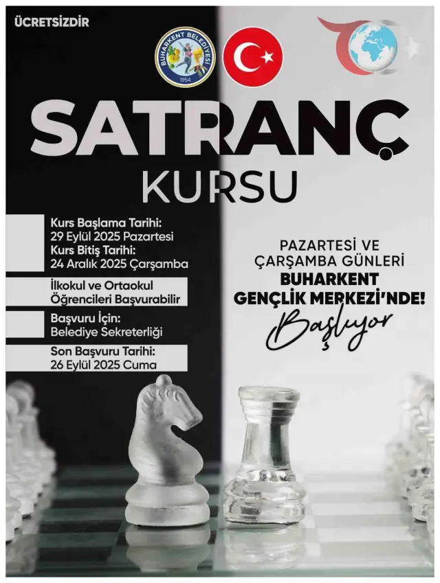 Buharkent Belediyesi'nden Gençlere Ücretsiz Satranç Eğitimi Fırsatı