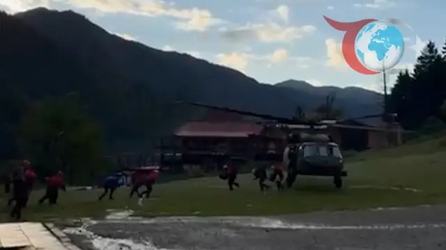 Rize’de Helikopter Destekli Yardım Seferberliği