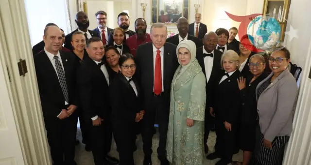 Erdoğan Çifti Blair House Çalışanlarıyla Bir Araya Geldi