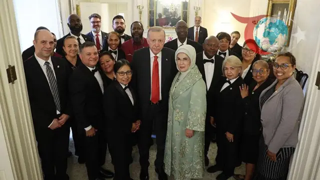 Erdoğan Çifti Blair House'da Çalışanlarla Bir Araya Geldi