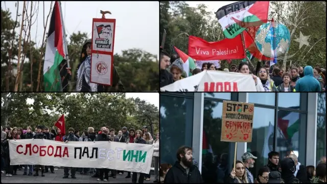 Belgrad'da Filistin'e Destek Gösterisi: İsrail'e Tepki