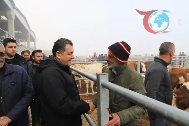 Ardahan Hayvan Pazarı Yeniden Kapılarını Açtı: Başkan Demir Üreticilerle Buluştu