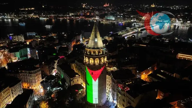 Galata Kulesi’nde Filistin Halkı İçin Umut Işıkları