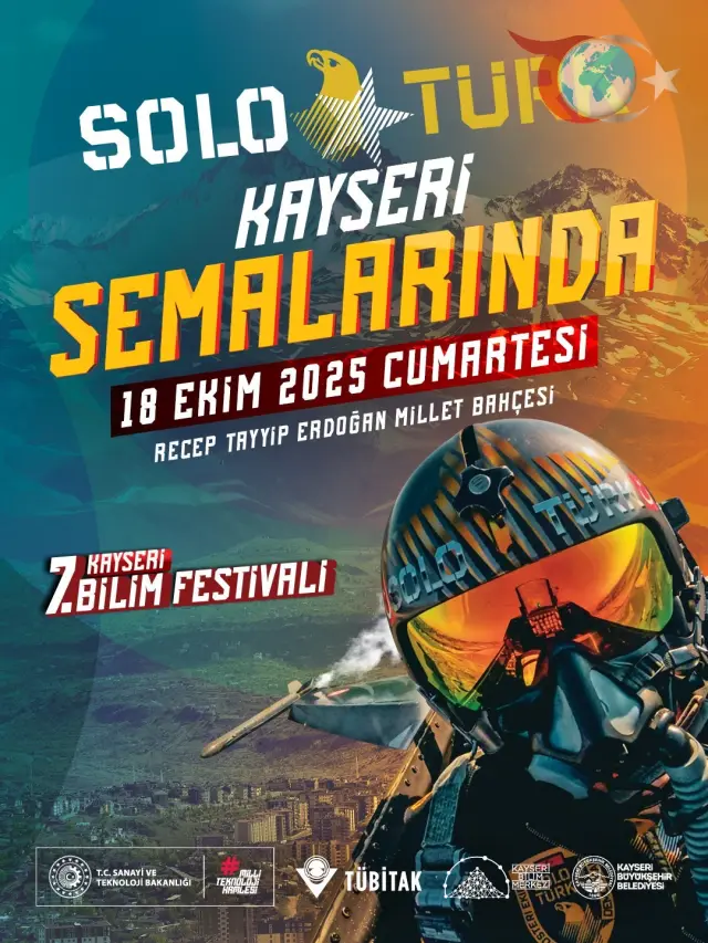Kayseri Bilim Festivali’nde SOLOTÜRK Gösterisi Heyecanı