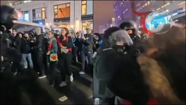 Berlin'deki Filistin'e Destek Gösterisinde Şok Eden Polis Müdahalesi