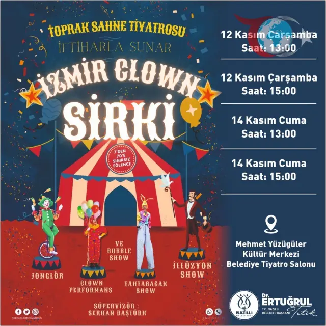 İzmir Clown Sirki Çocuklara Neşeli Anlar Sunacak