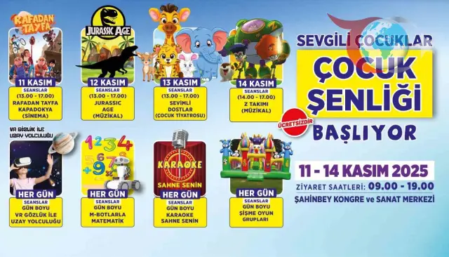 Şahinbey Belediyesi'nden Çocuklara Eğlence Dolu Ara Tatil Şenliği