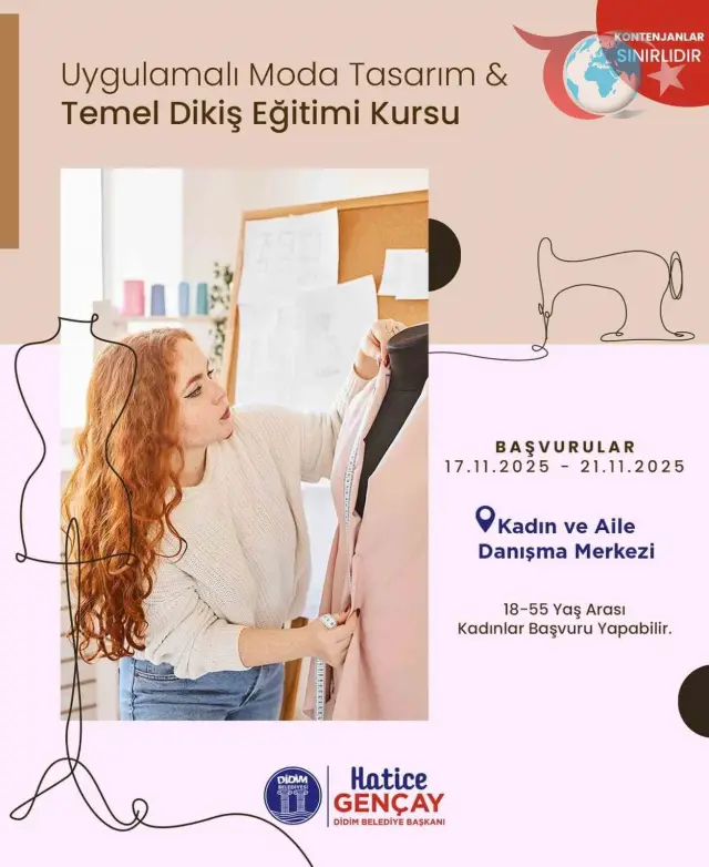Didim Belediyesi Kadınlar için Moda ve Dikiş Kursu Başlatıyor